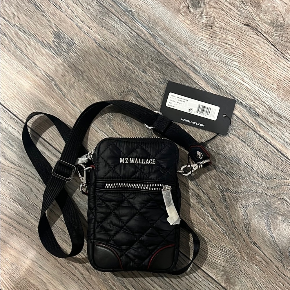 MZ Wallace Black Quilted Crossbody Bag